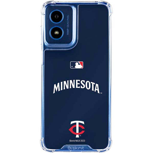 MLB Minnesota Twins Alternate/Away Jersey Moto G 5G (2024) Clear Case
